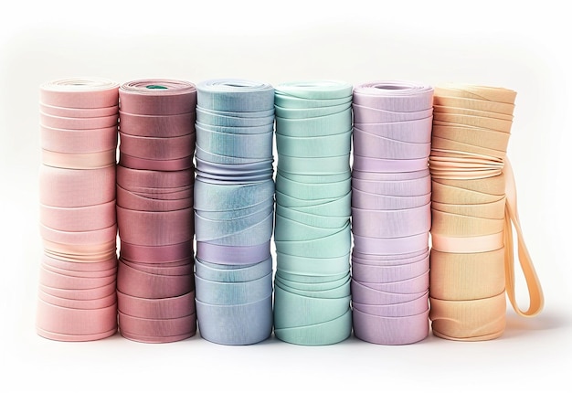 zbiór nici w pastelowych kolorach